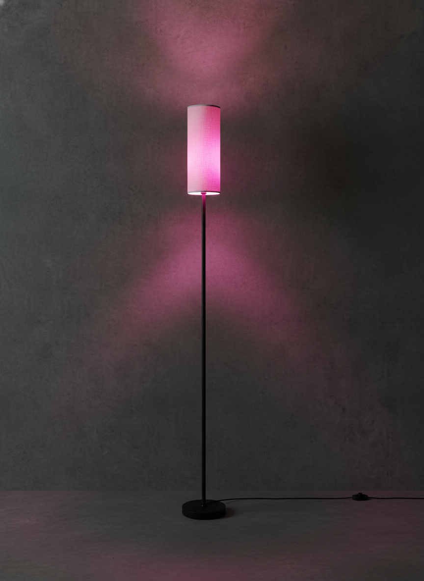 Detalle lámpara RGB magenta